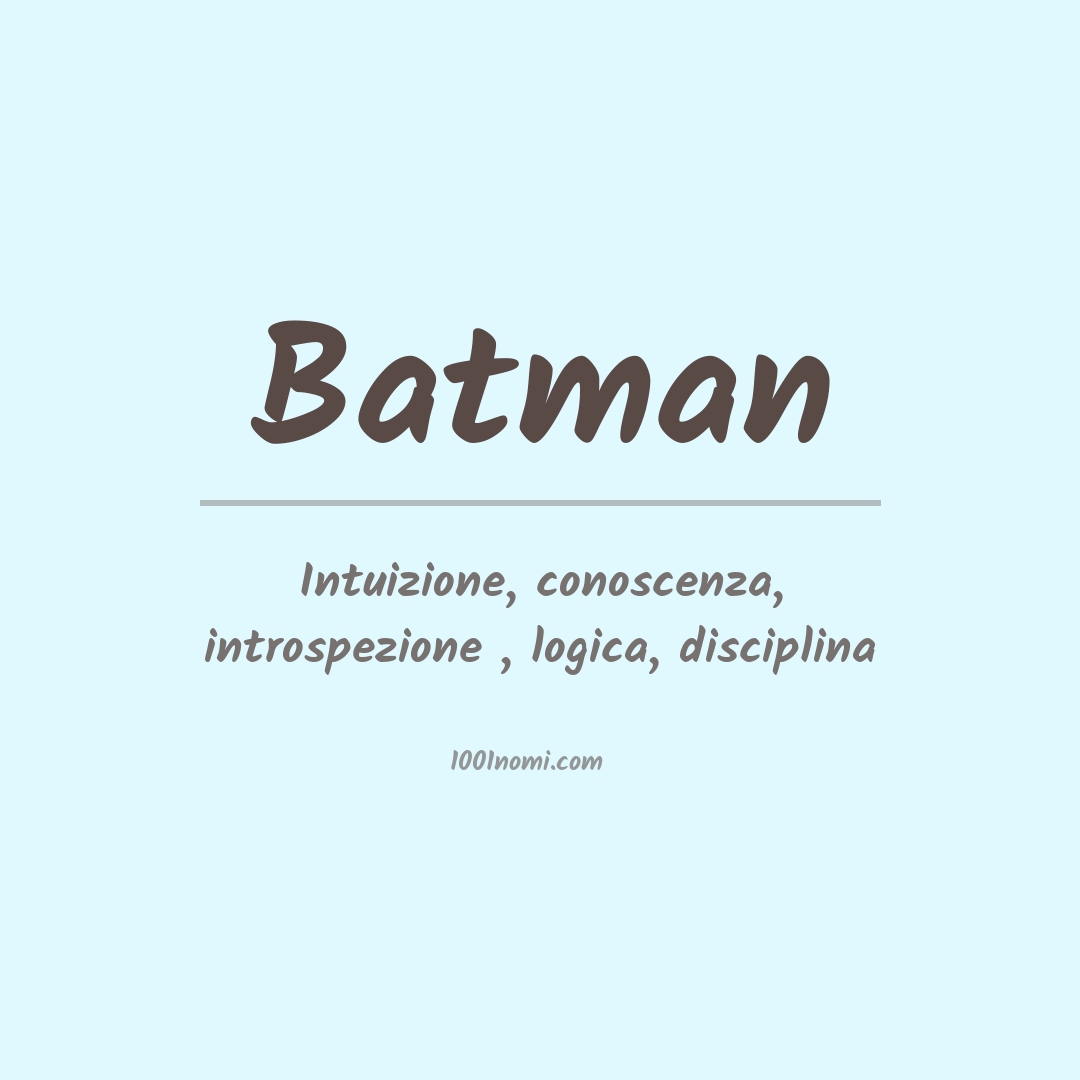 Significato del nome Batman