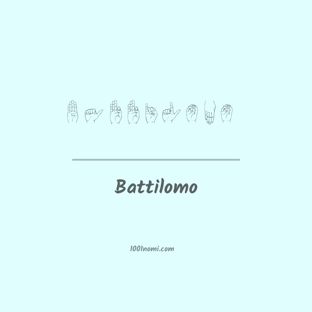 Battilomo nella lingua dei segni