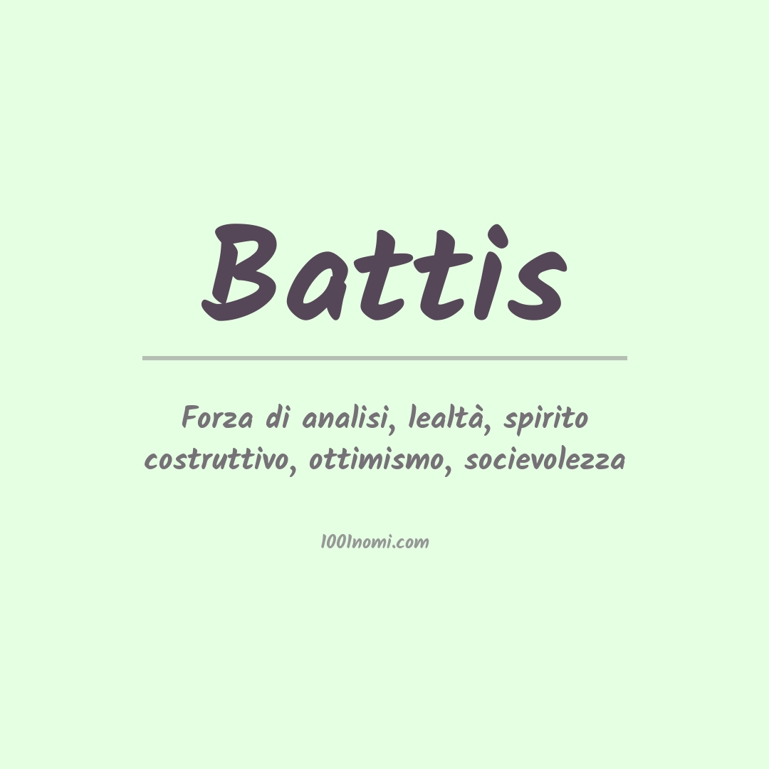 Significato del nome Battis