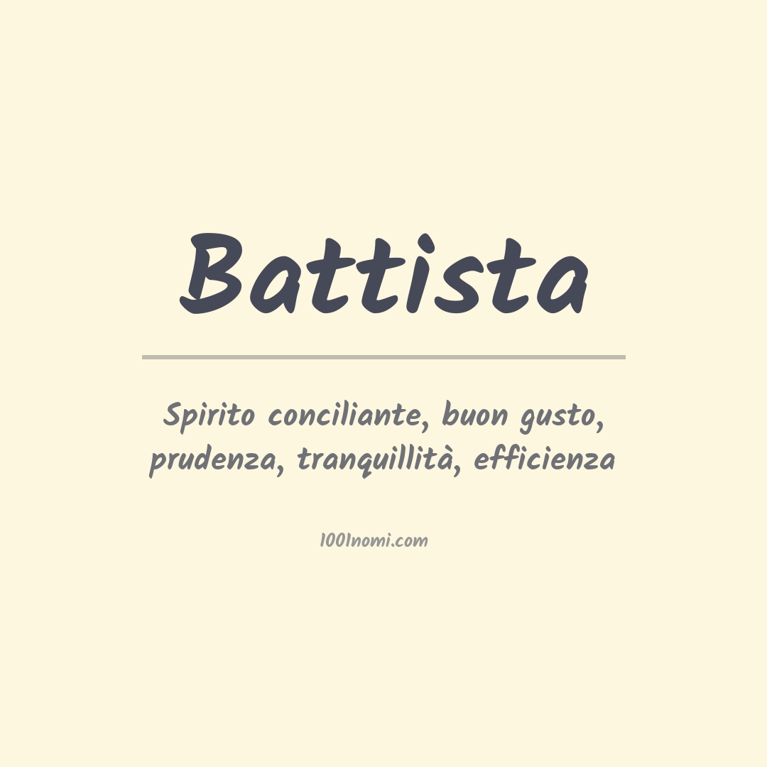 Significato del nome Battista