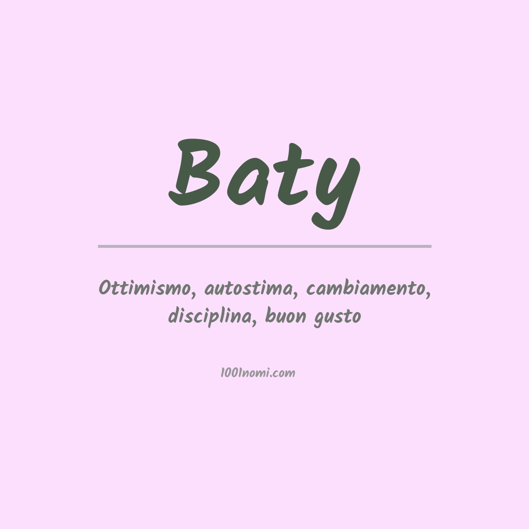 Significato del nome Baty