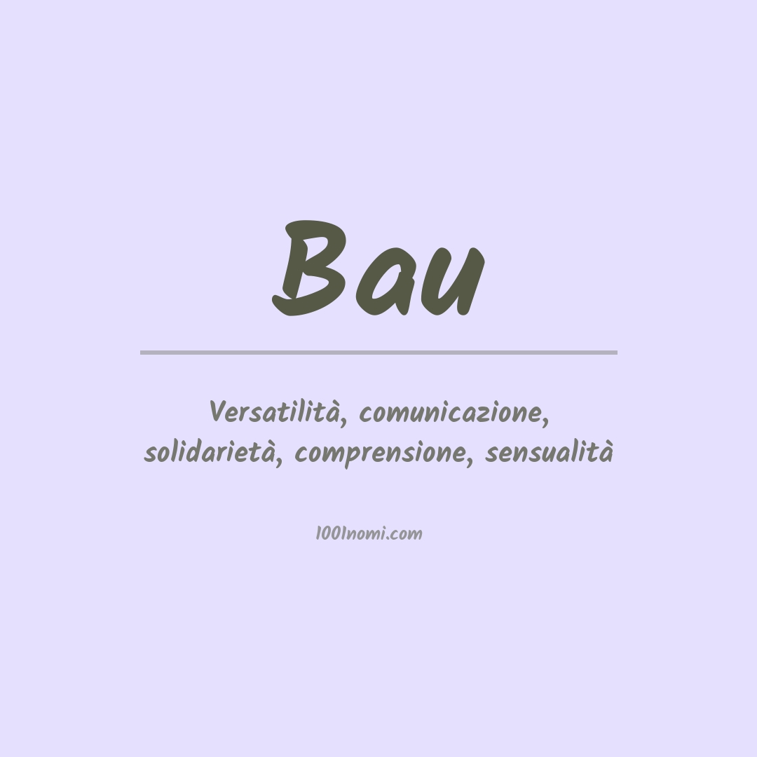 Significato del nome Bau