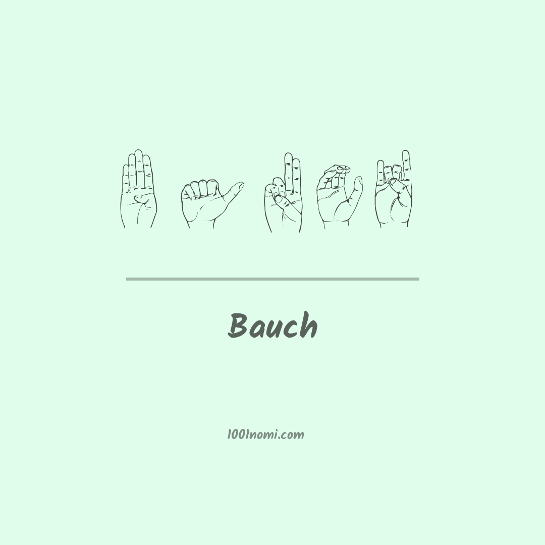 Bauch nella lingua dei segni