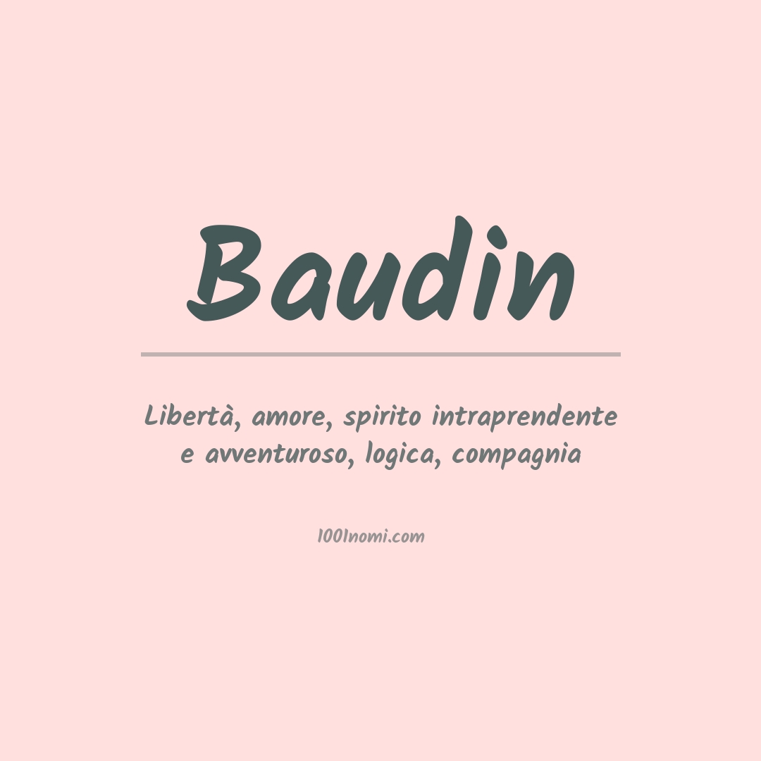 Significato del nome Baudin