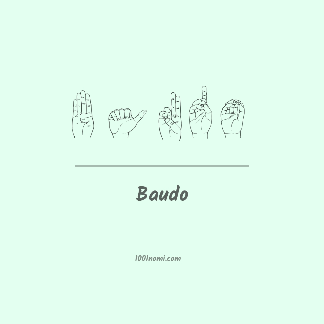 Baudo nella lingua dei segni Baudo nella lingua dei segni