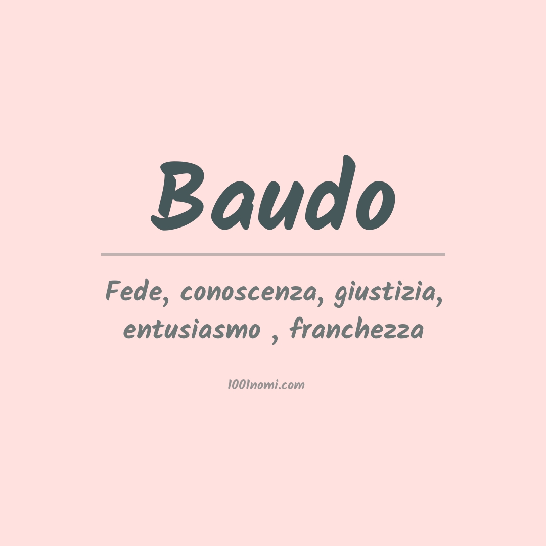 Significato del nome Baudo Significato del nome Baudo