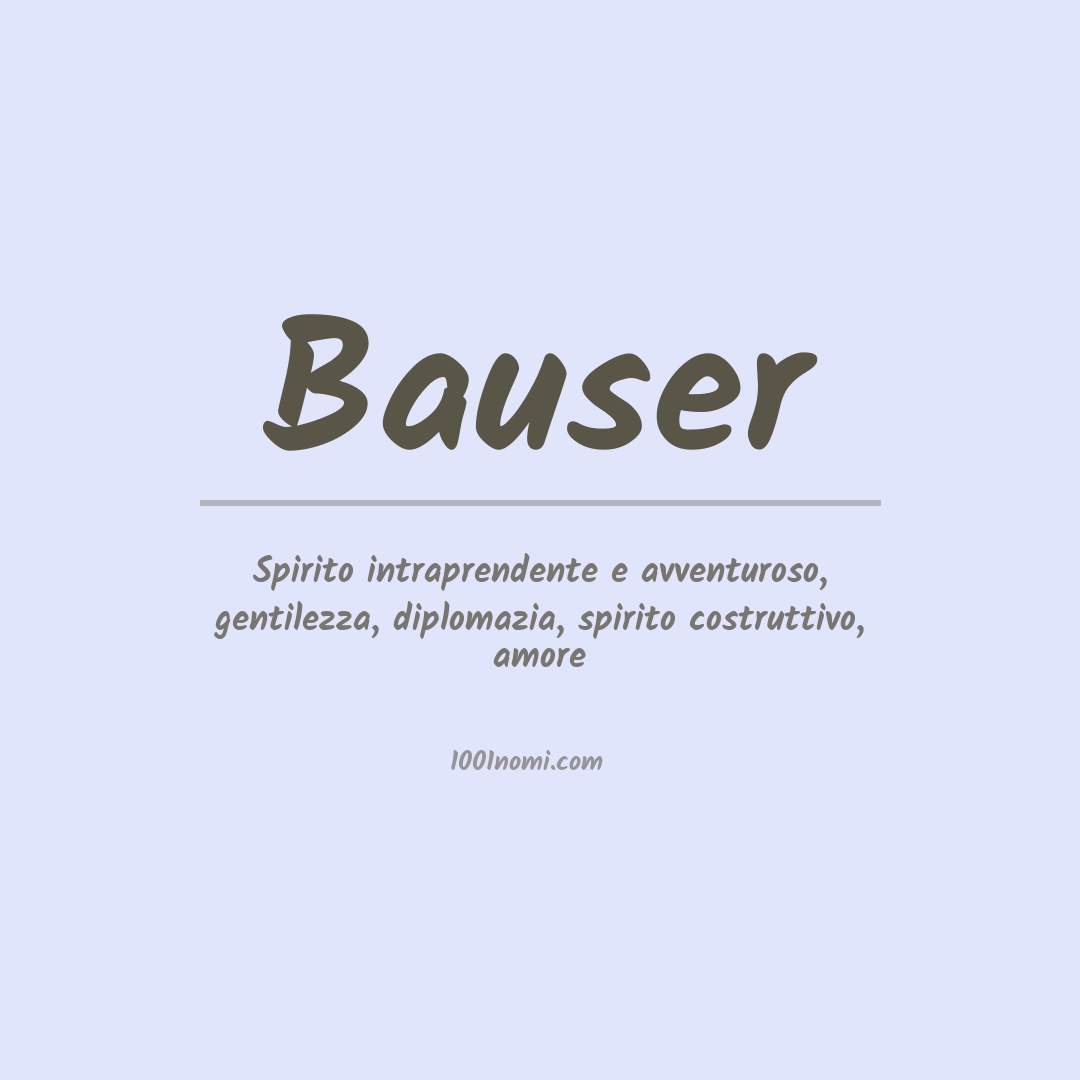 Significato del nome Bauser