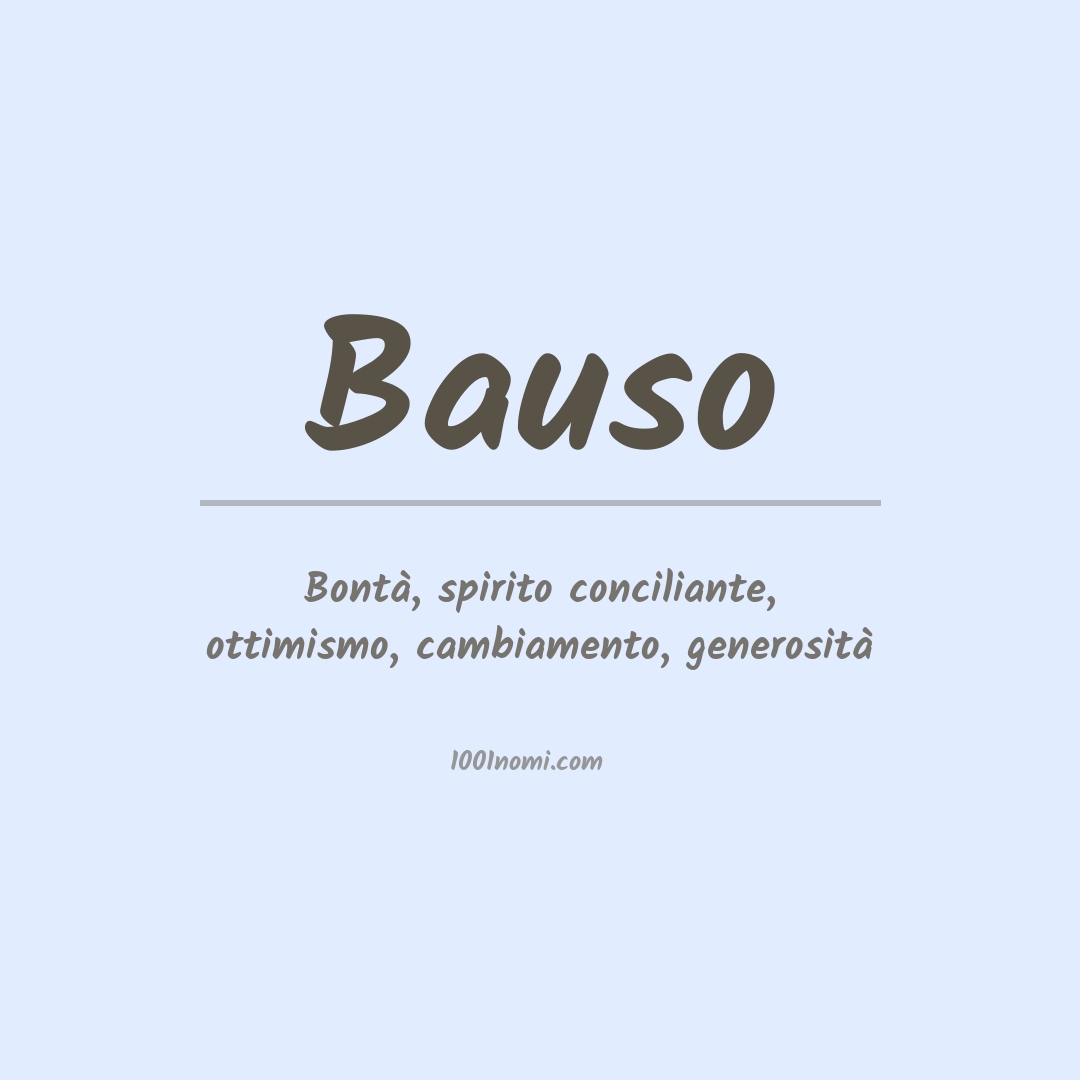 Significato del nome Bauso