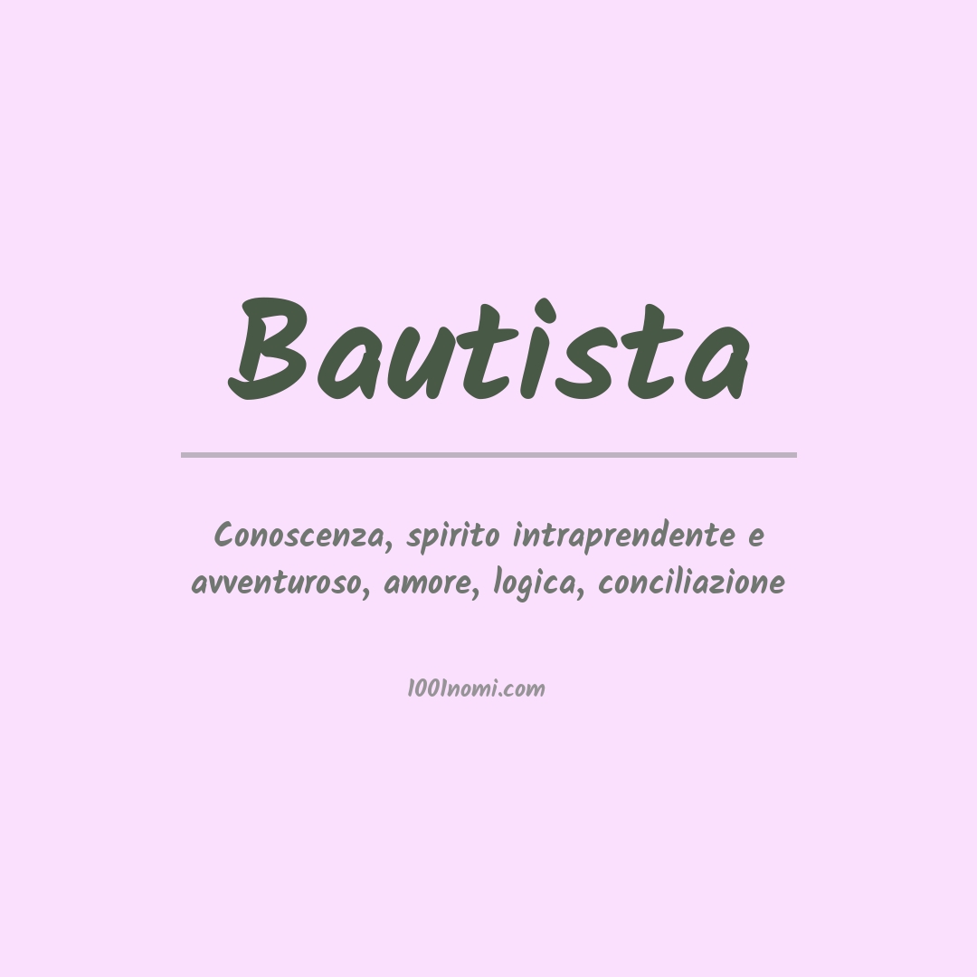 Significato del nome Bautista