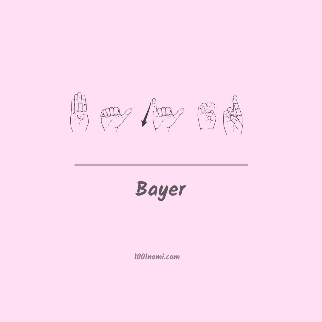 Bayer nella lingua dei segni