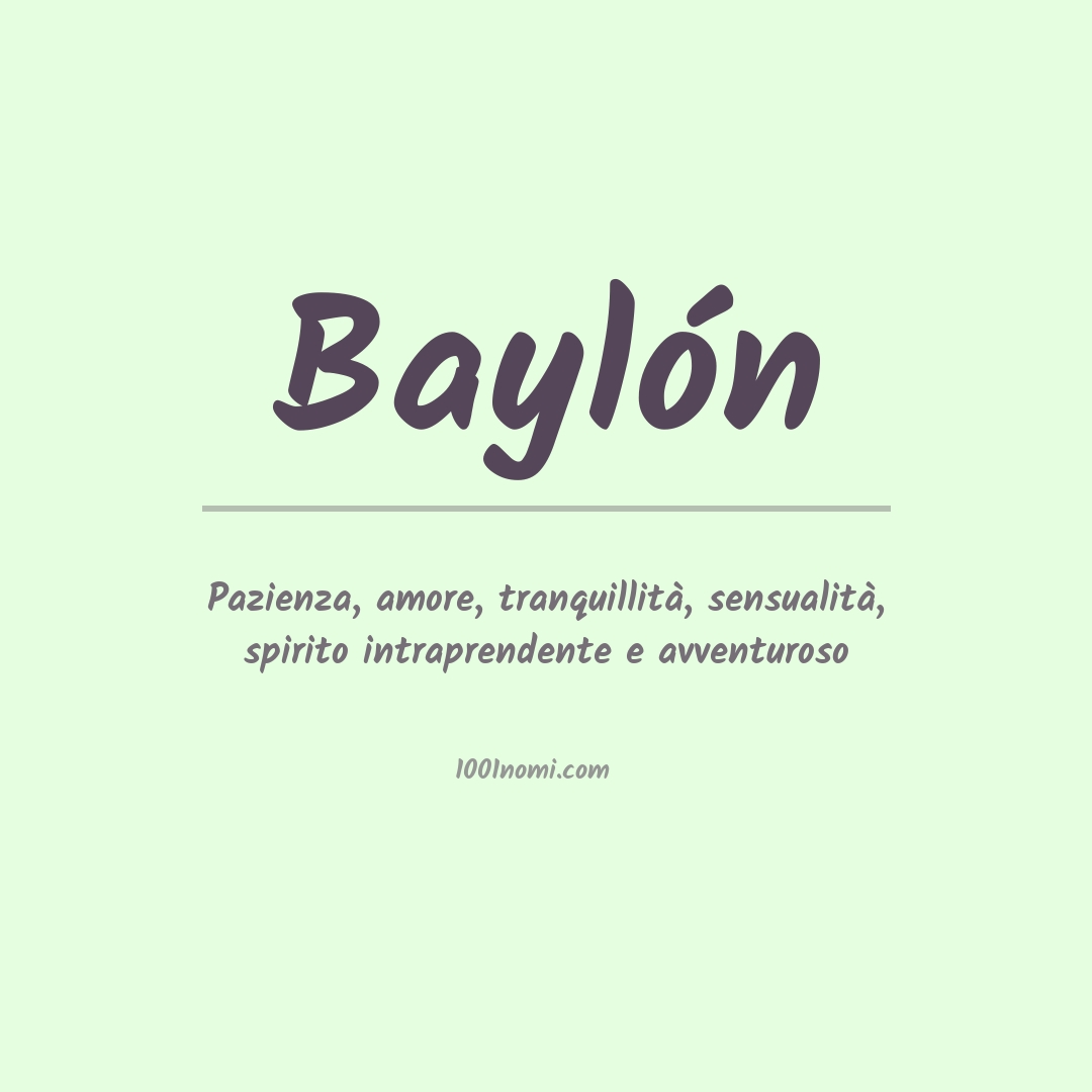 Significato del nome Baylón