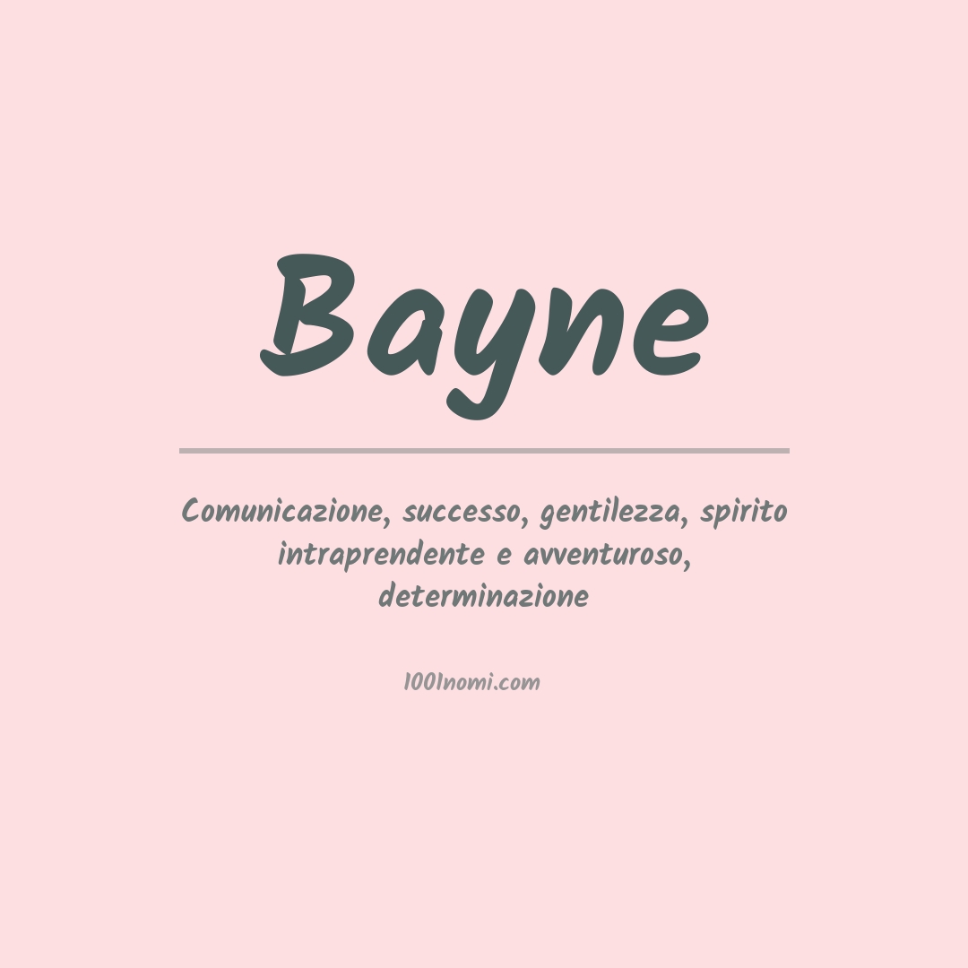 Significato del nome Bayne