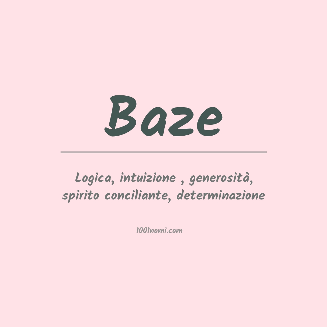 Significato del nome Baze