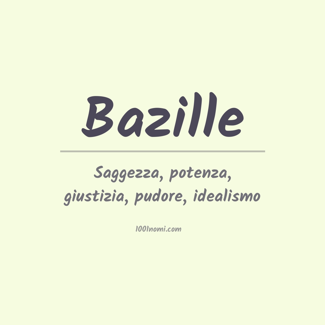 Significato del nome Bazille Significato del nome Bazille
