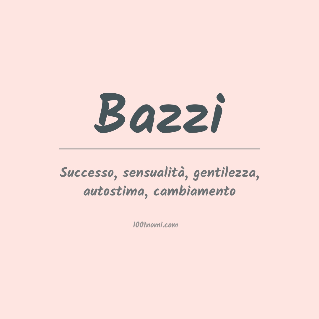 Significato del nome Bazzi