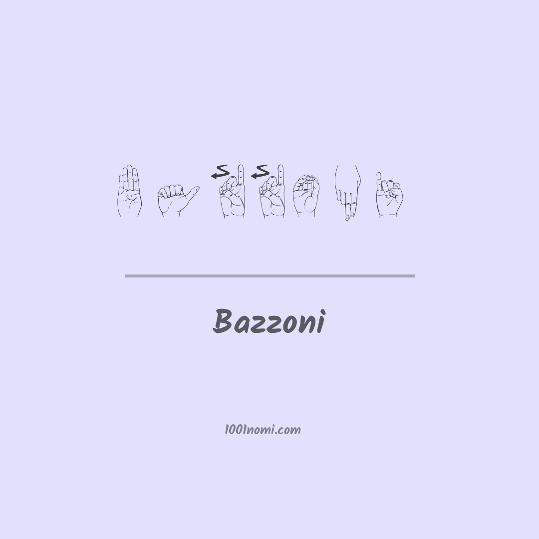 Bazzoni nella lingua dei segni