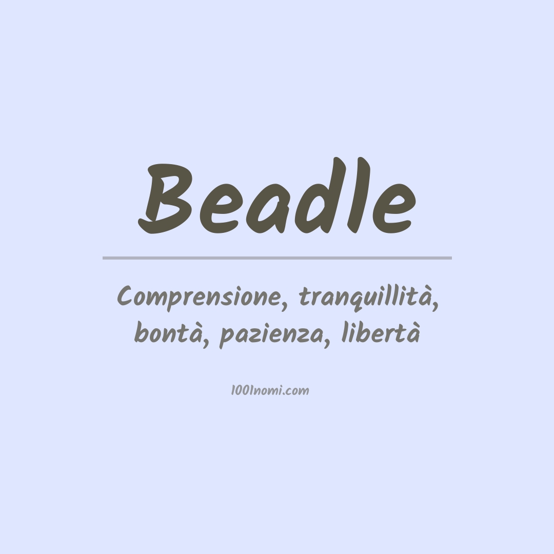 Significato del nome Beadle