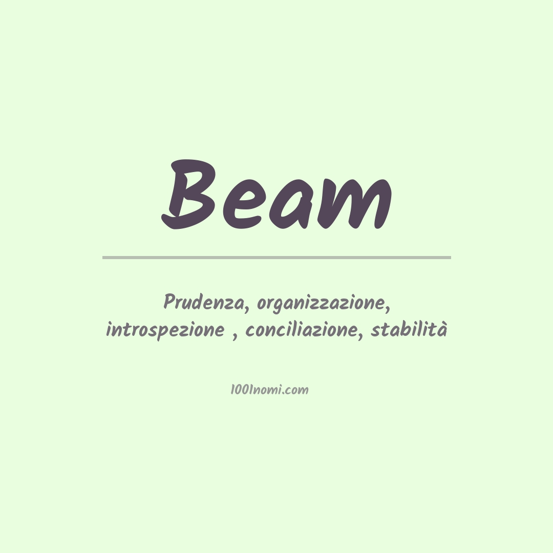 Significato del nome Beam