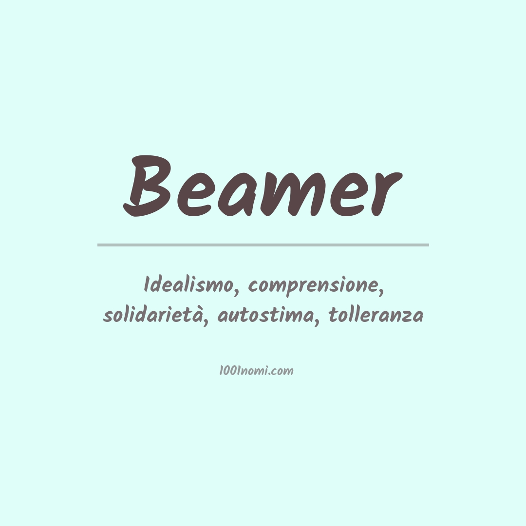 Significato del nome Beamer