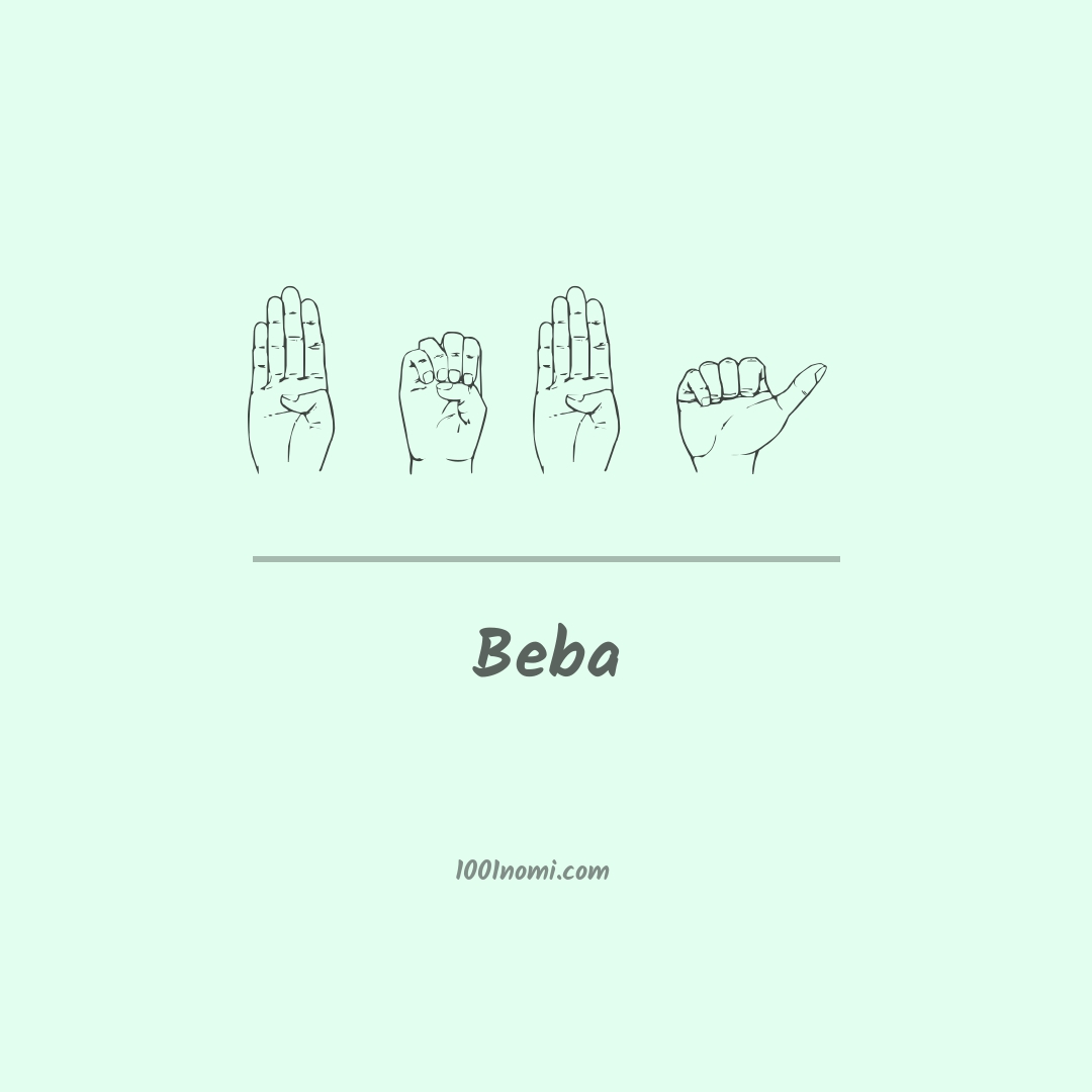 Beba nella lingua dei segni