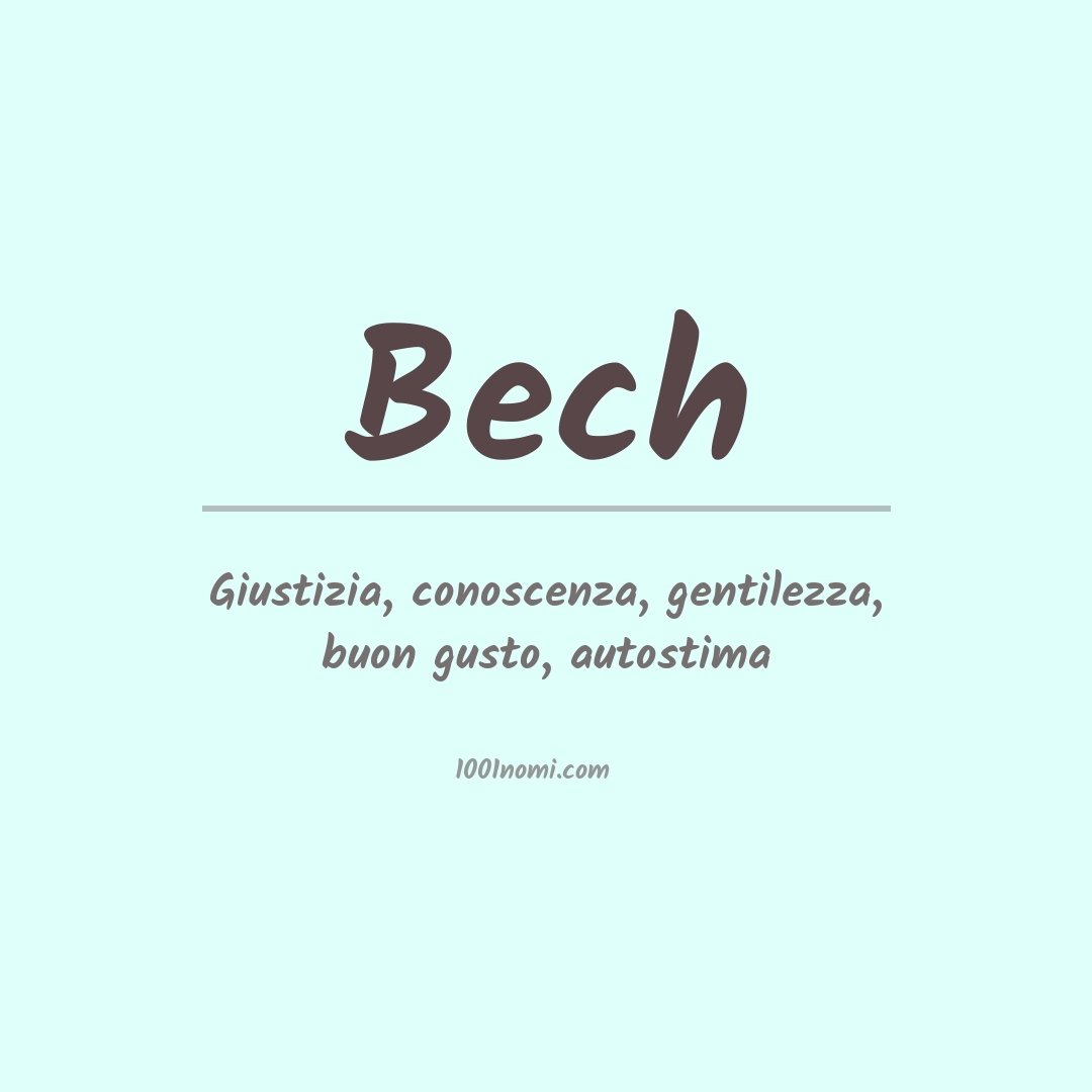 Significato del nome Bech