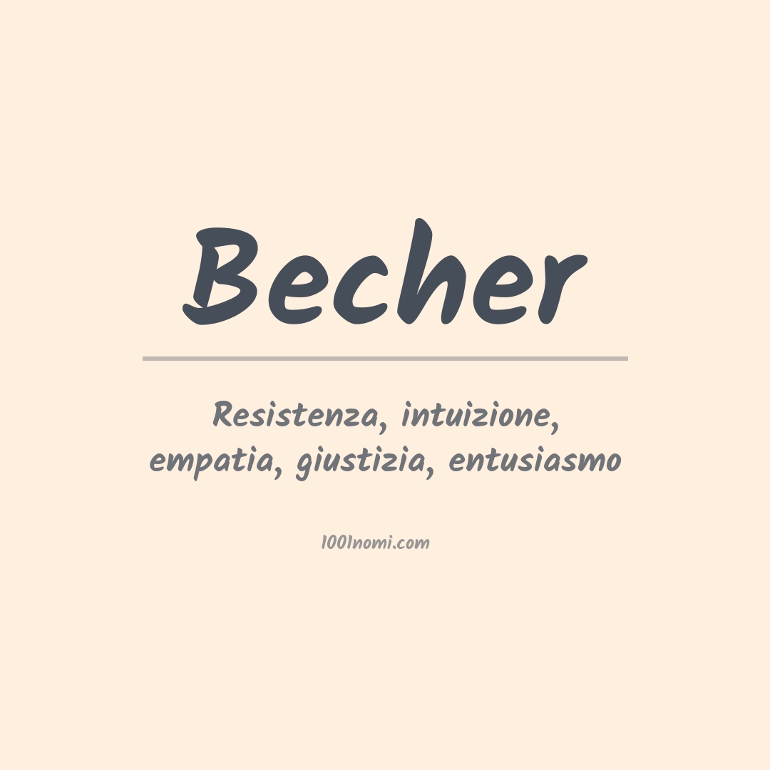 Significato del nome Becher