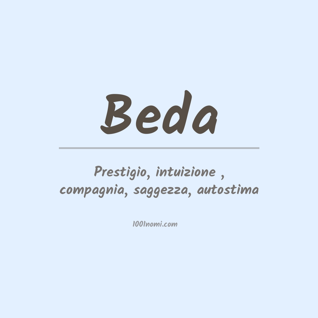 Significato del nome Beda