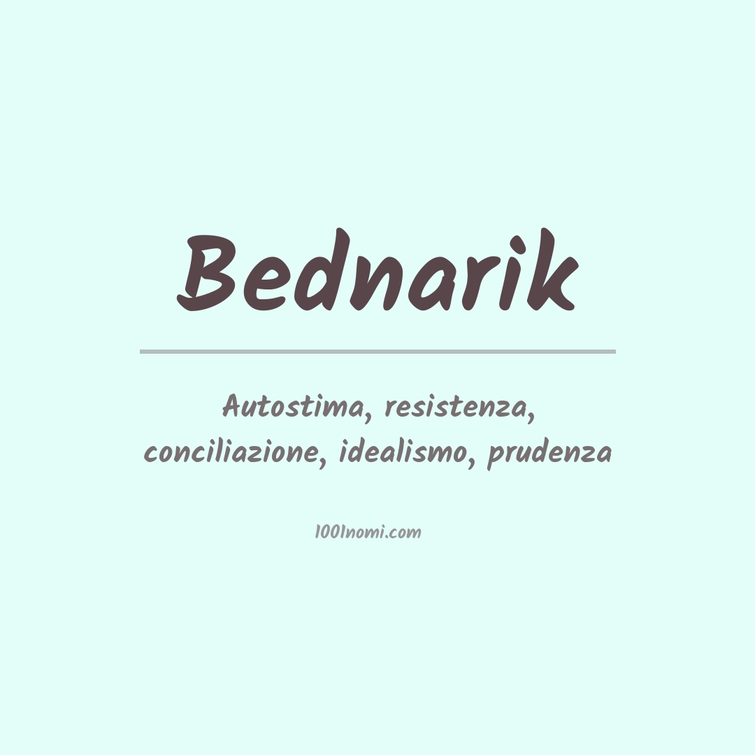 Significato del nome Bednarik