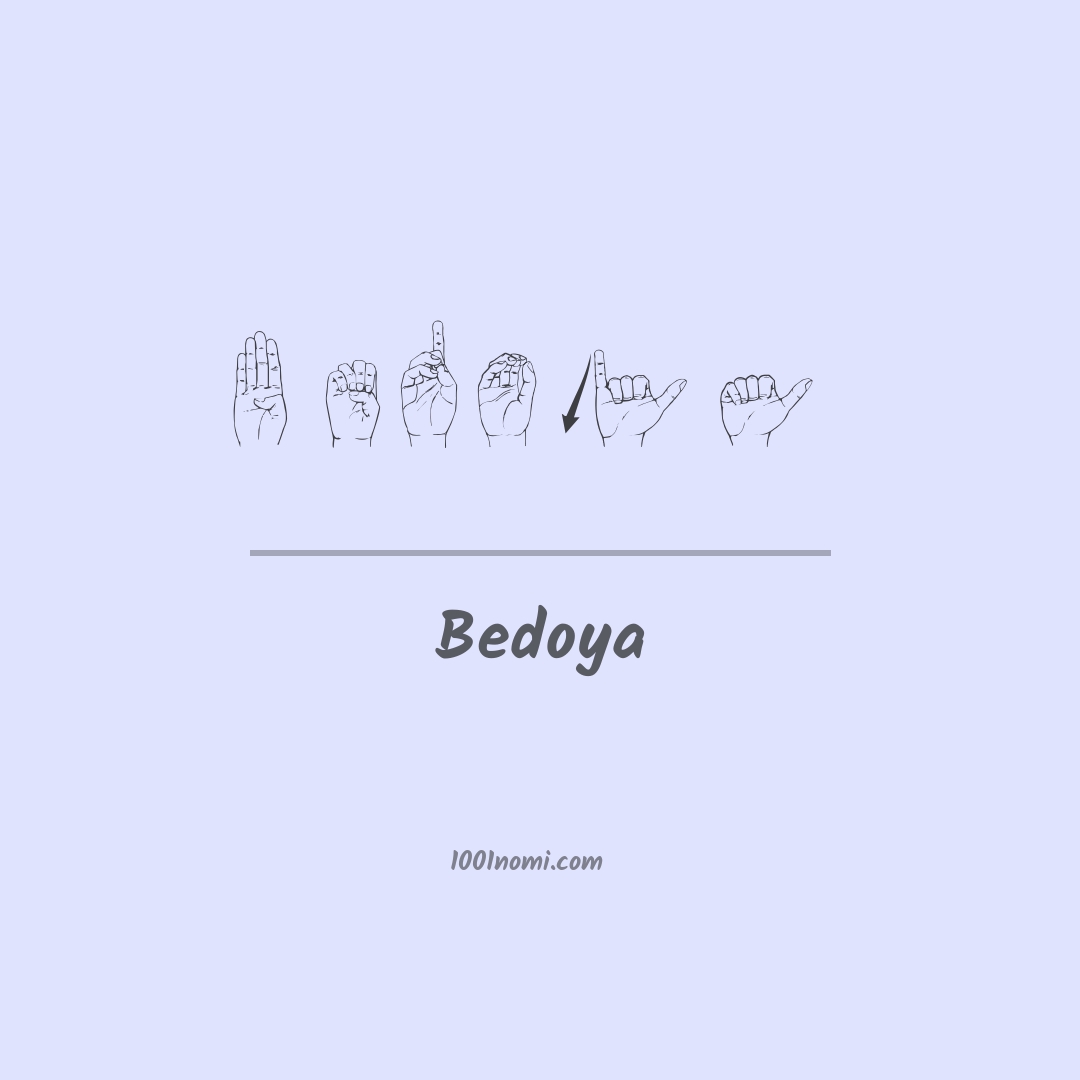 Bedoya nella lingua dei segni