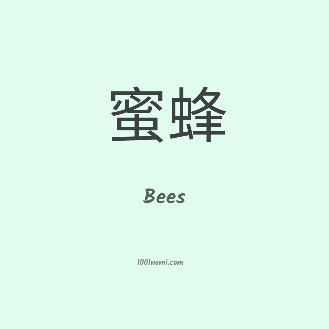 Bees in cinese Bees in cinese