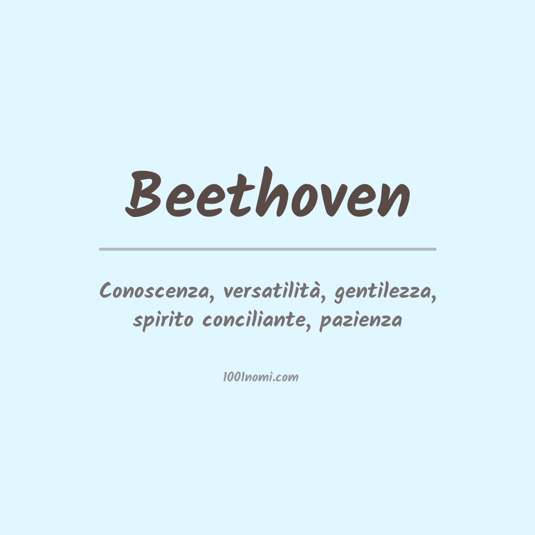 Significato del nome Beethoven Significato del nome Beethoven