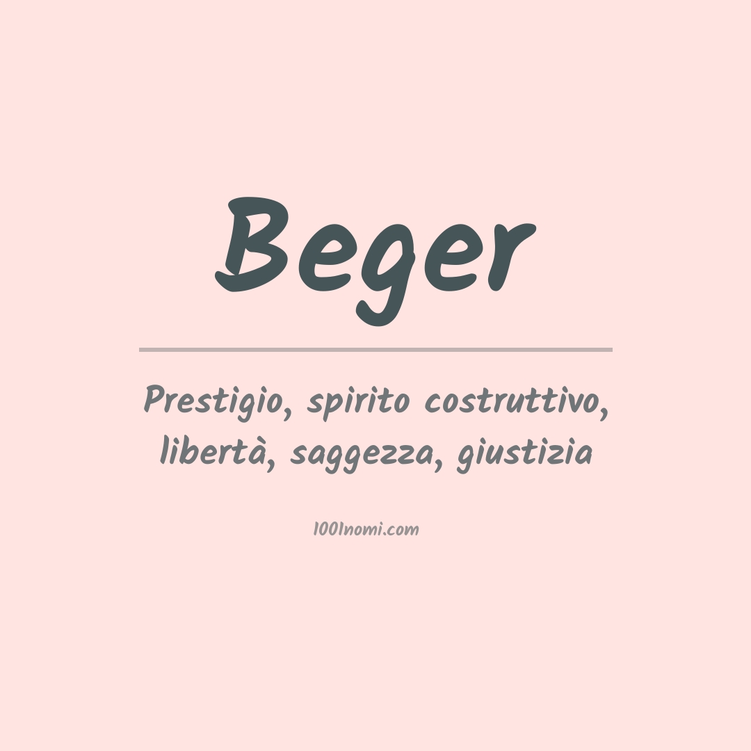 Significato del nome Beger