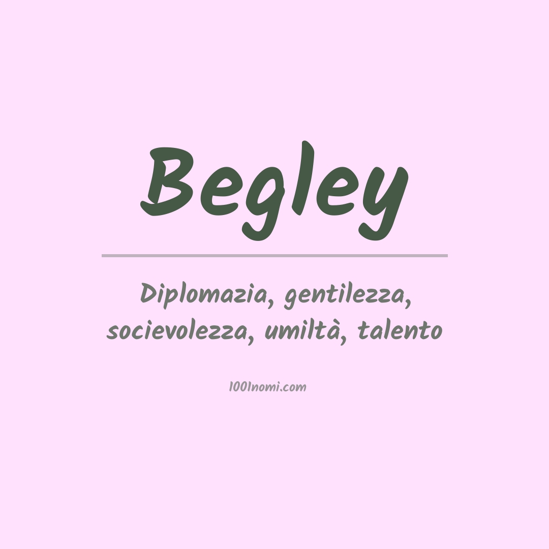 Significato del nome Begley