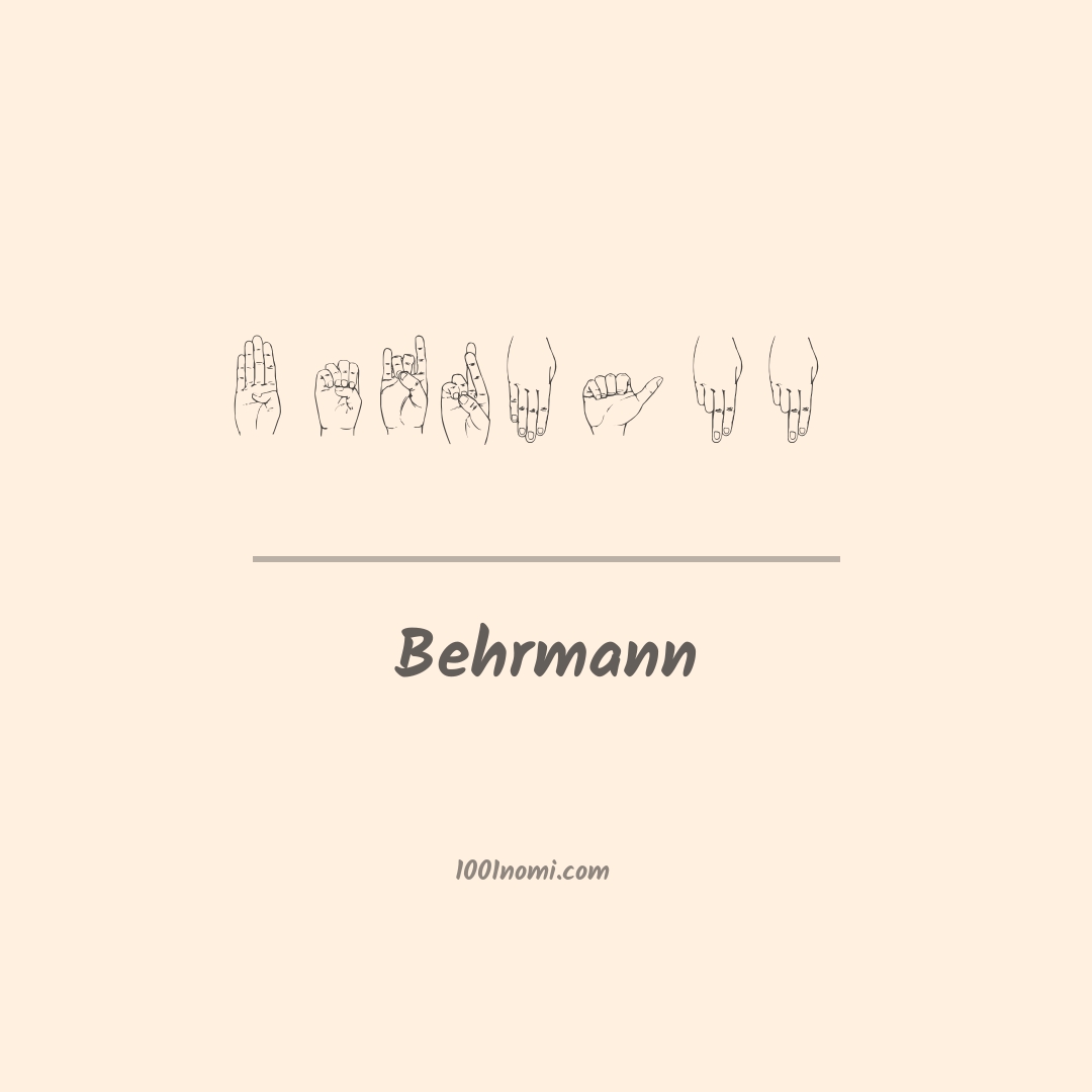 Behrmann nella lingua dei segni