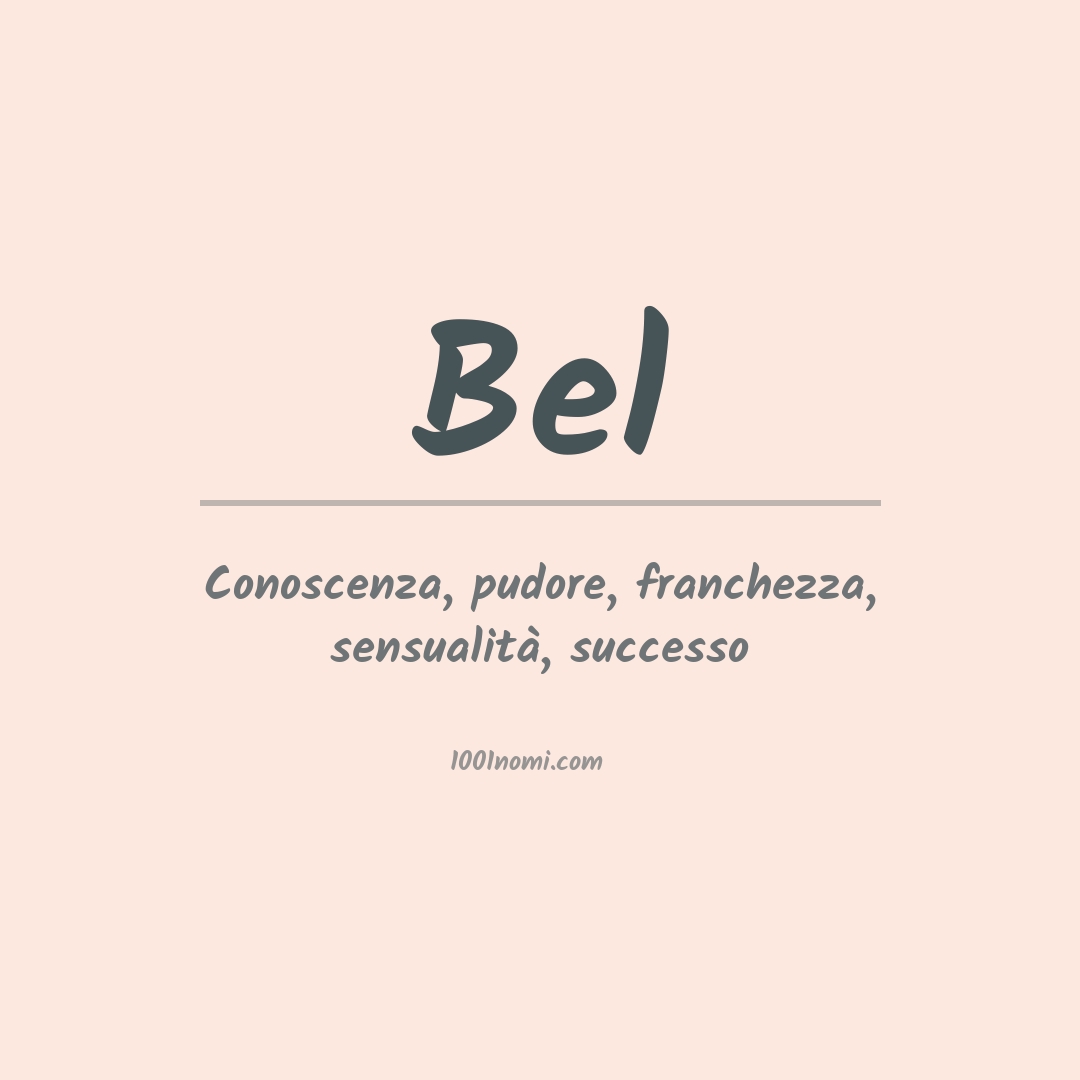 Significato del nome Bel