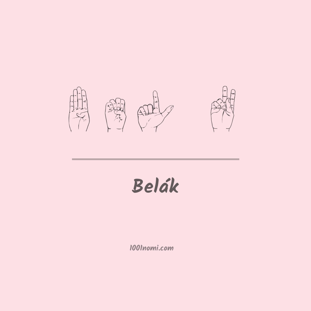 Belák nella lingua dei segni