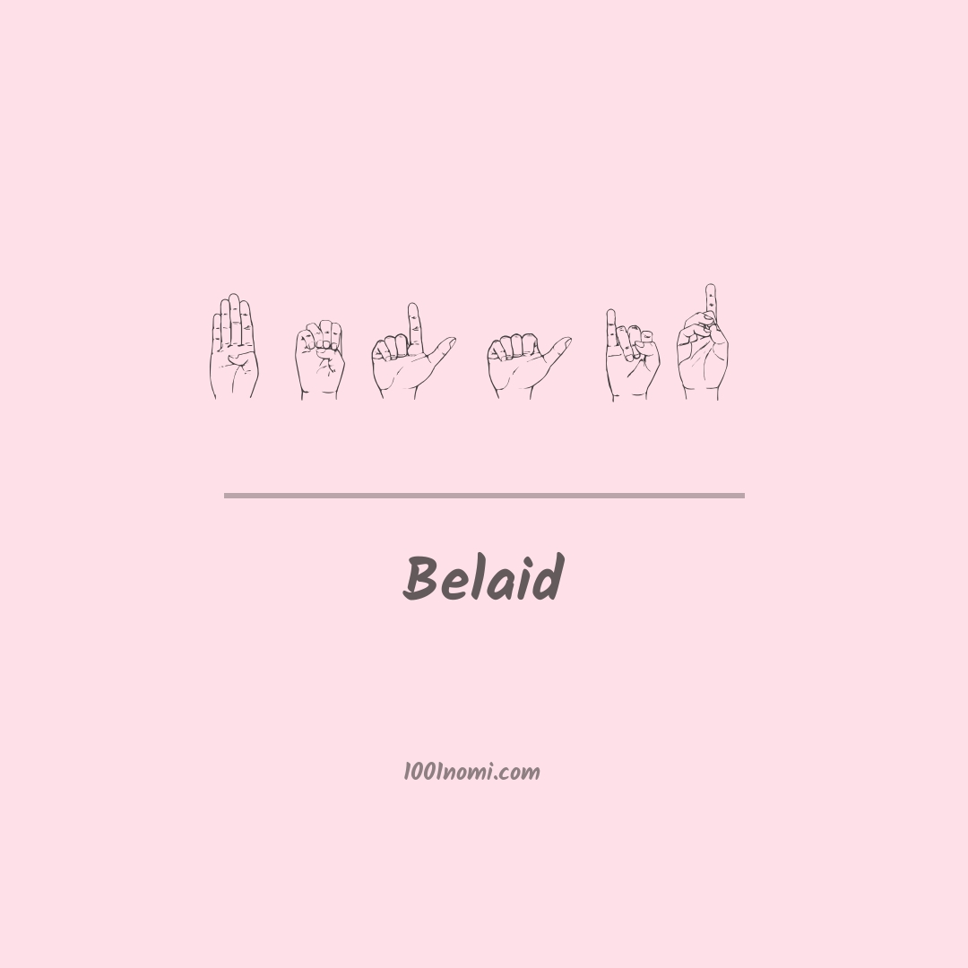 Belaid nella lingua dei segni Belaid nella lingua dei segni