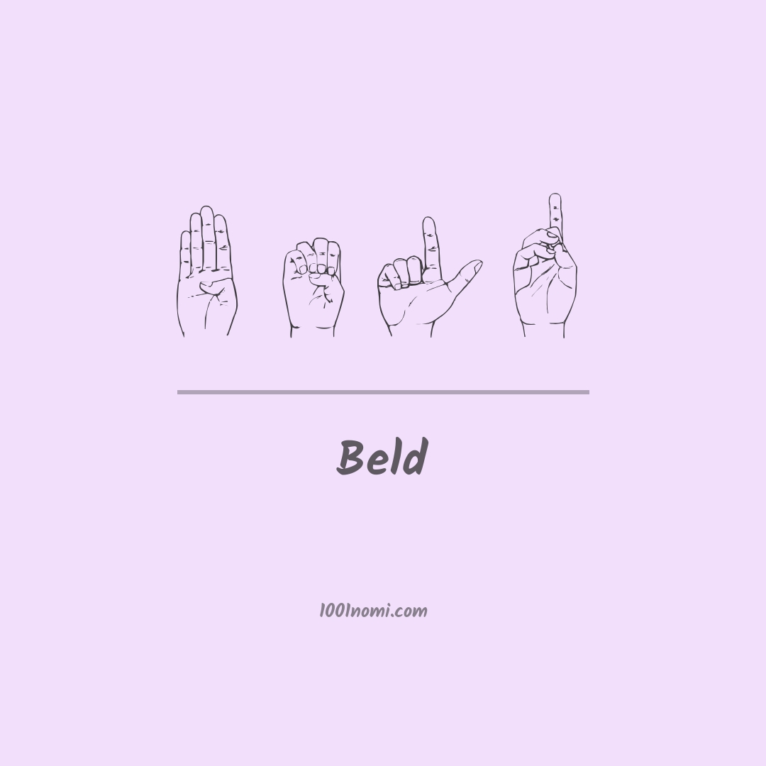 Beld nella lingua dei segni