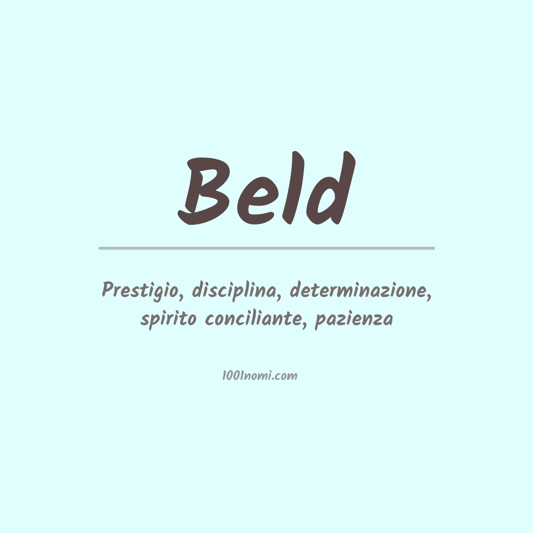 Significato del nome Beld