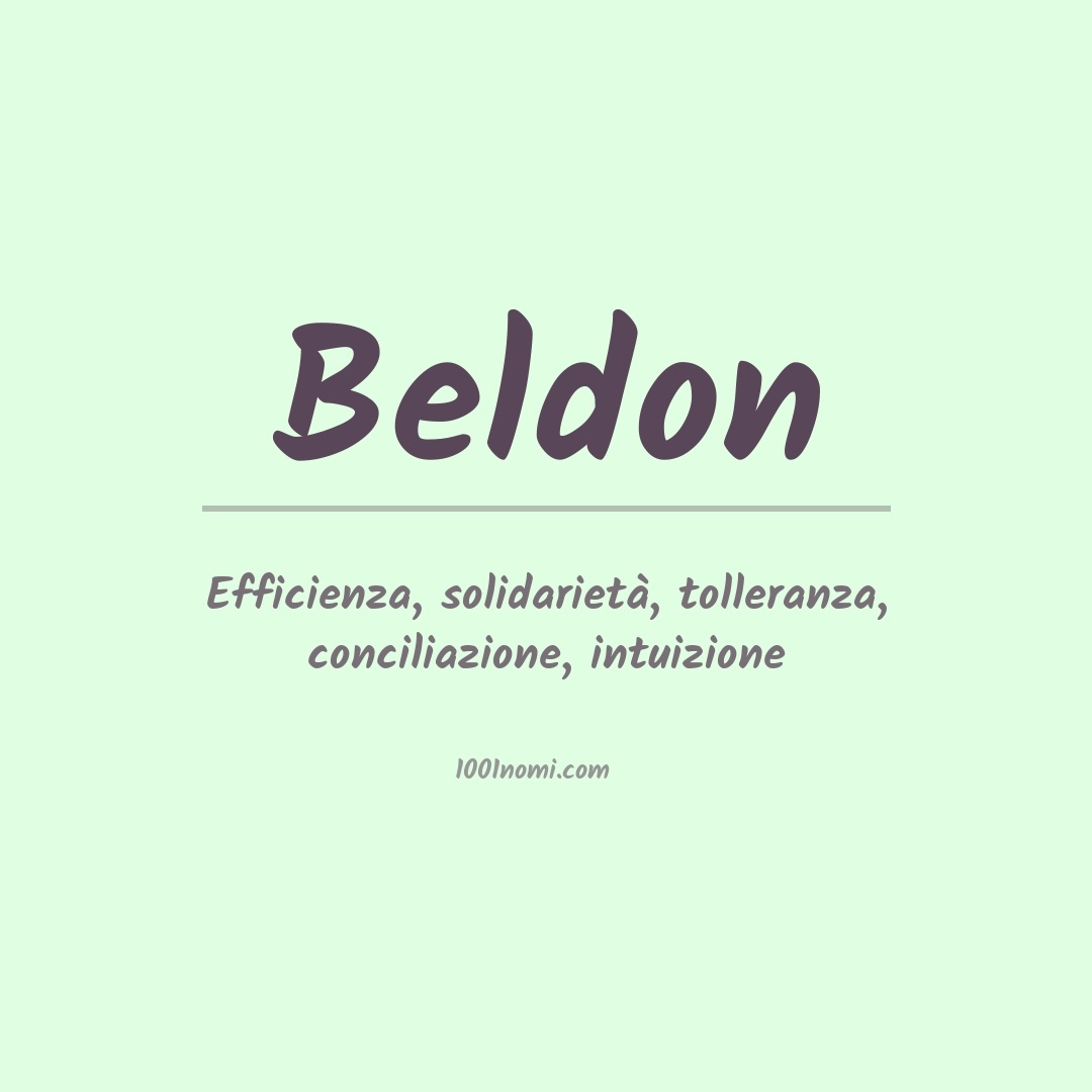 Significato del nome Beldon