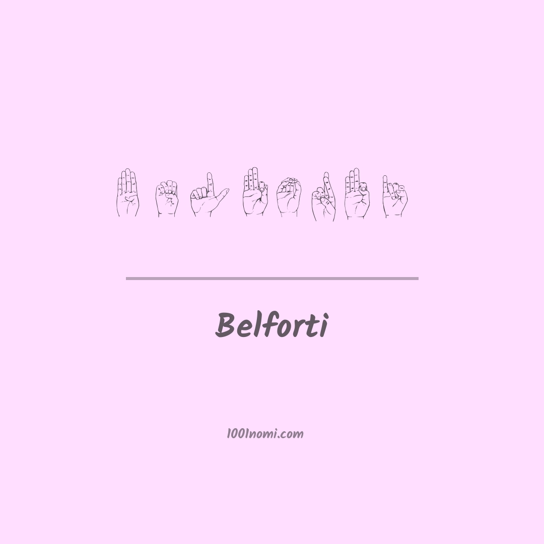 Belforti nella lingua dei segni