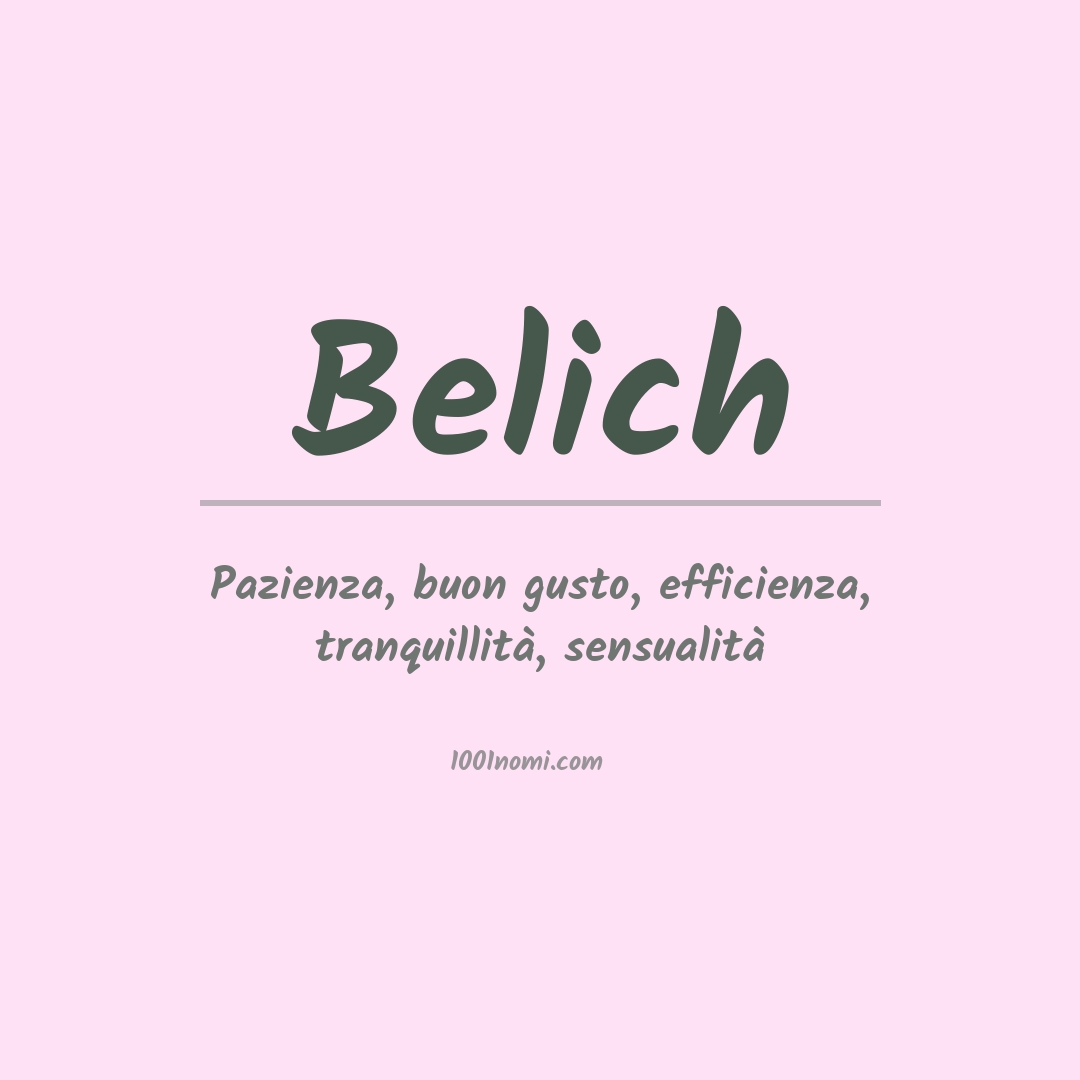 Significato del nome Belich