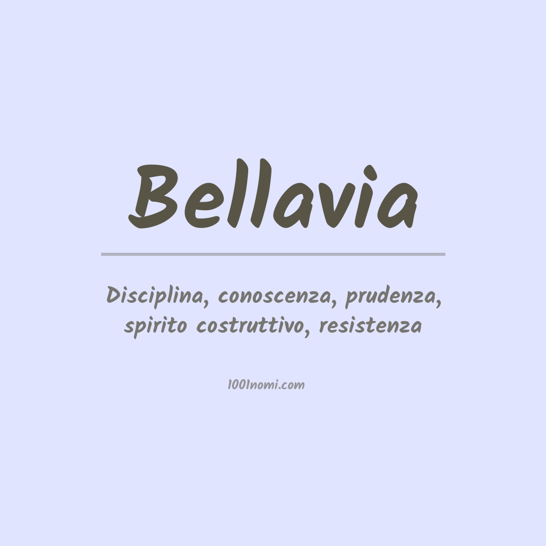 Significato del nome Bellavia