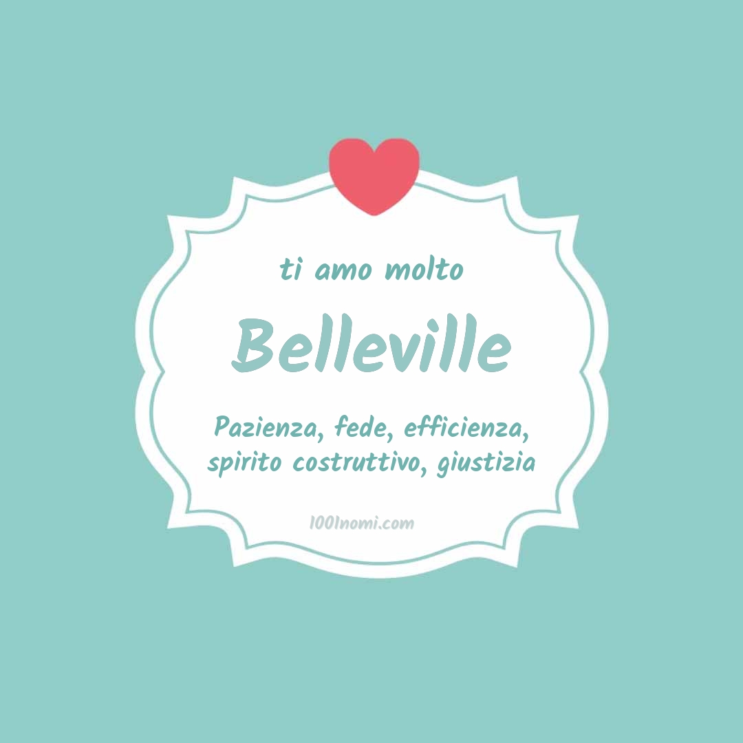 ti amo molto Belleville Ti amo molto Belleville