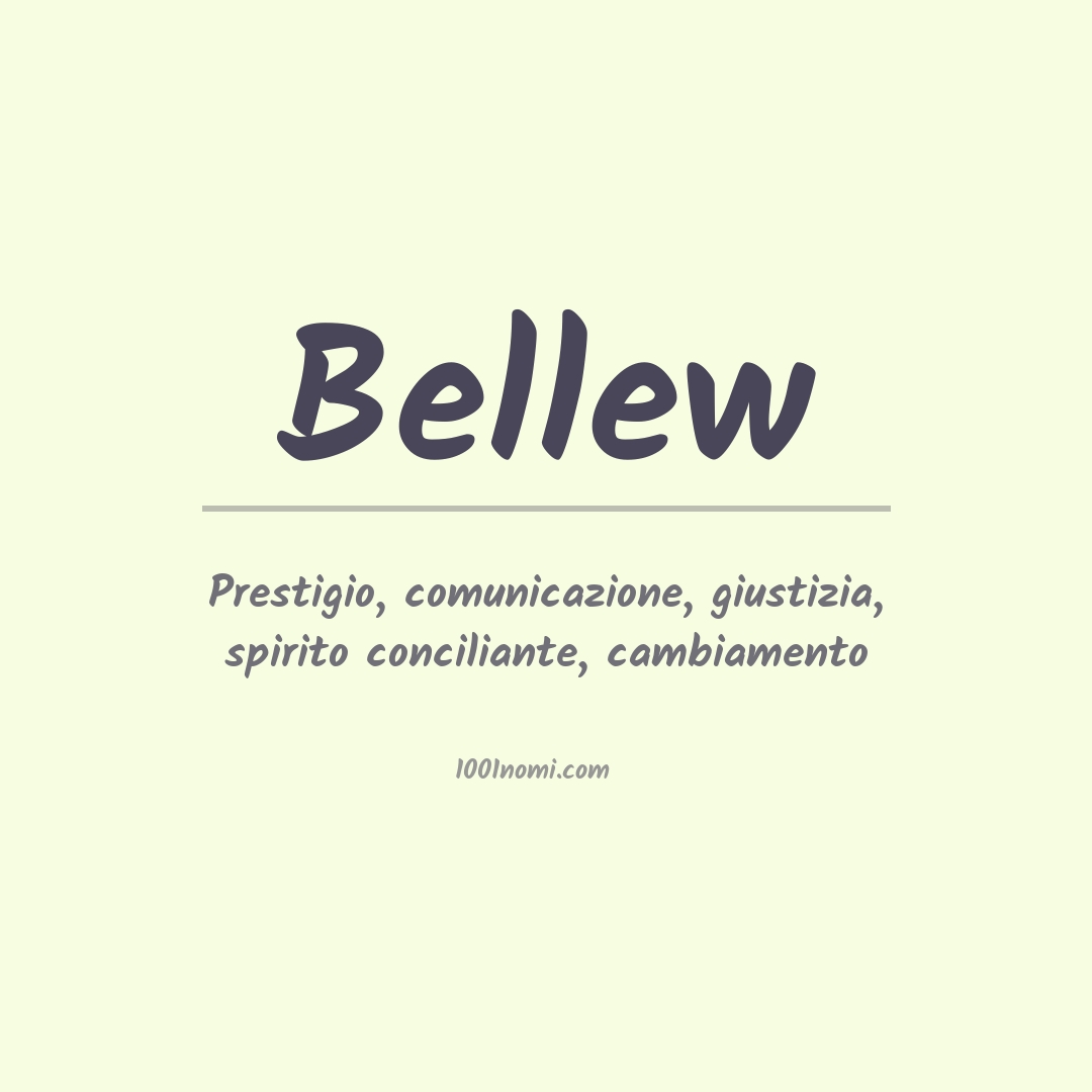 Significato del nome Bellew