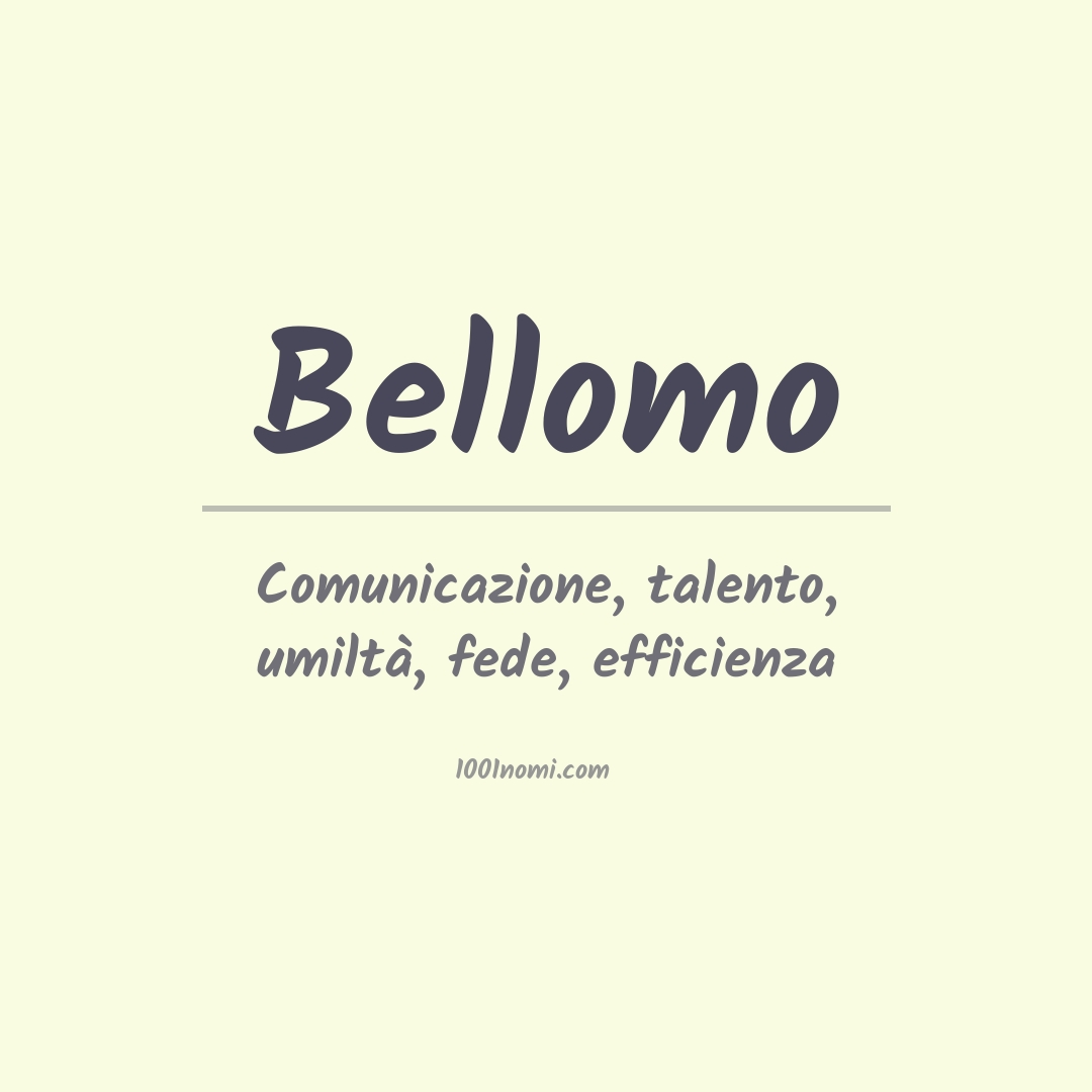 Significato del nome Bellomo