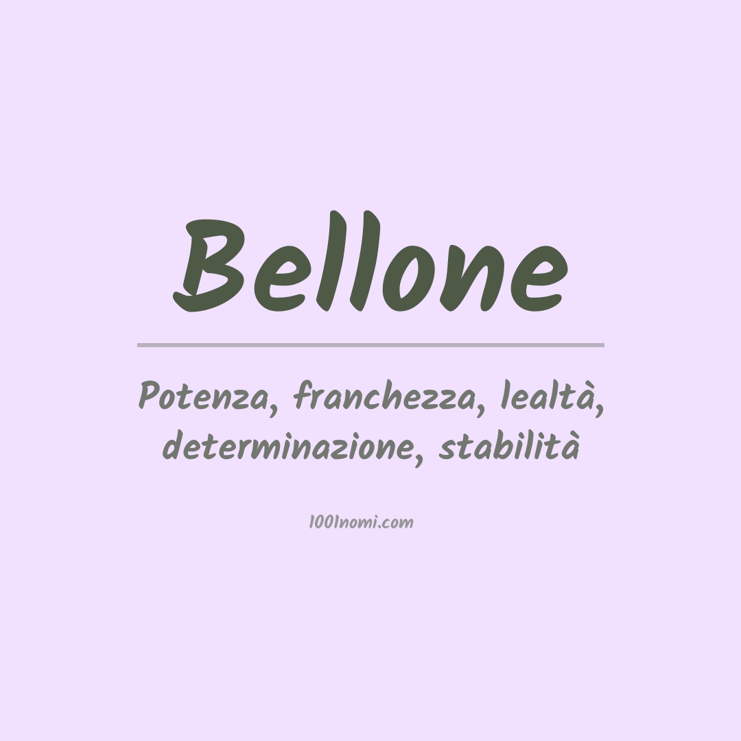 Significato del nome Bellone