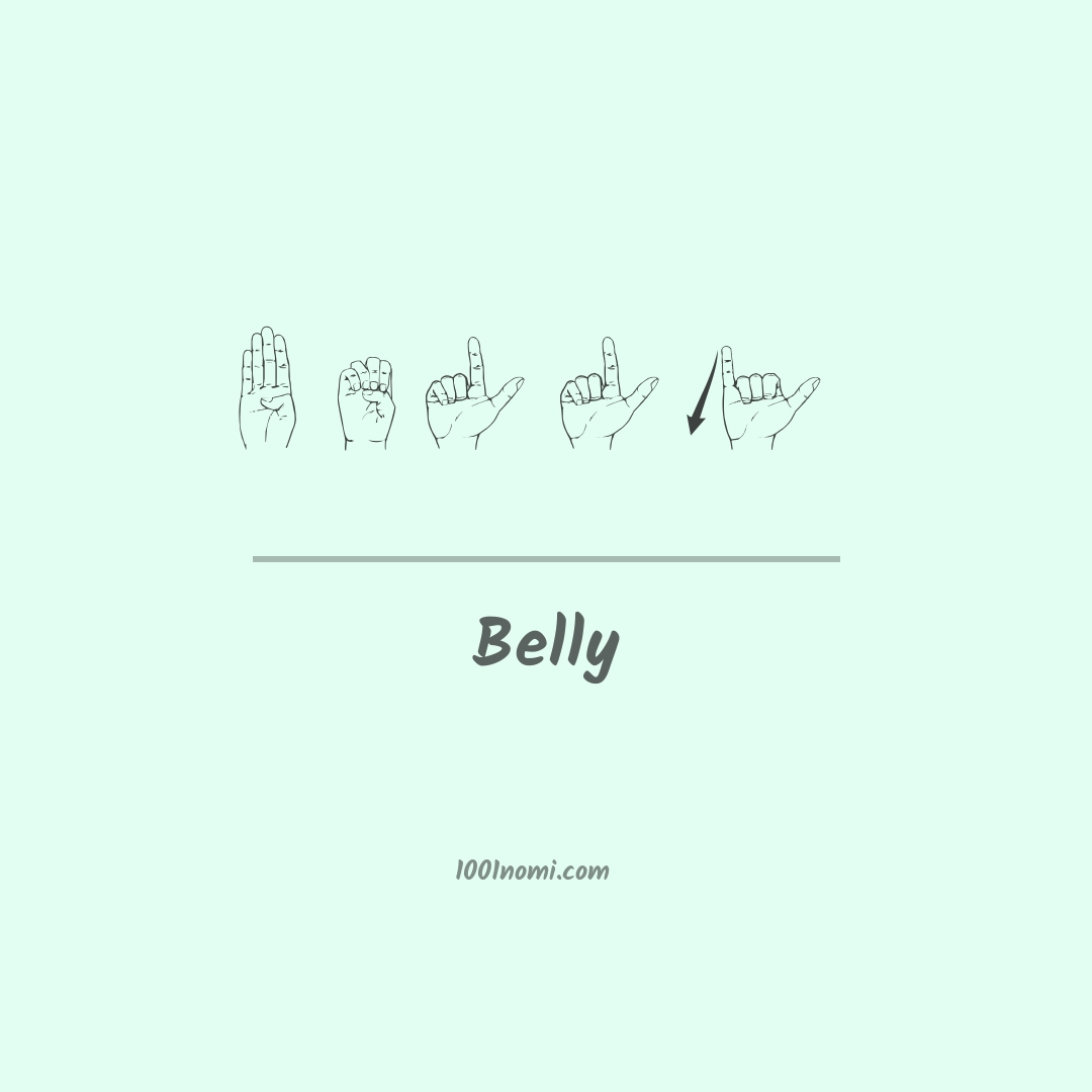 Belly nella lingua dei segni