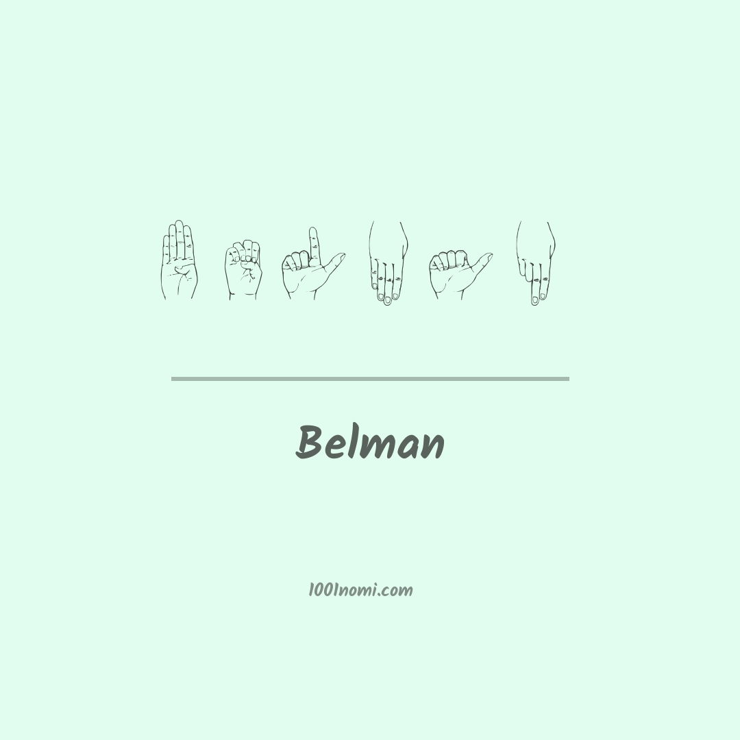 Belman nella lingua dei segni