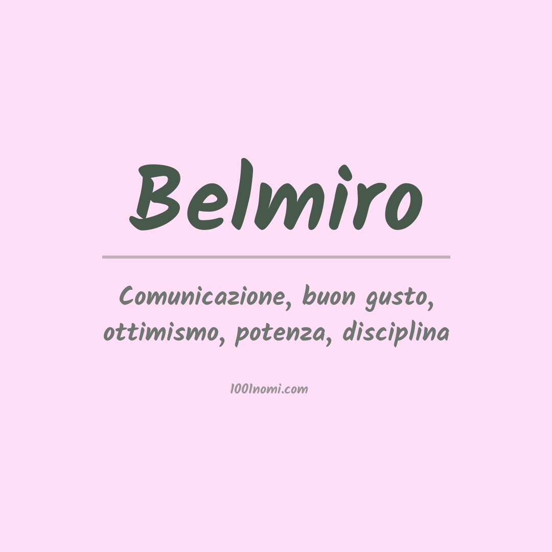 Significato del nome Belmiro